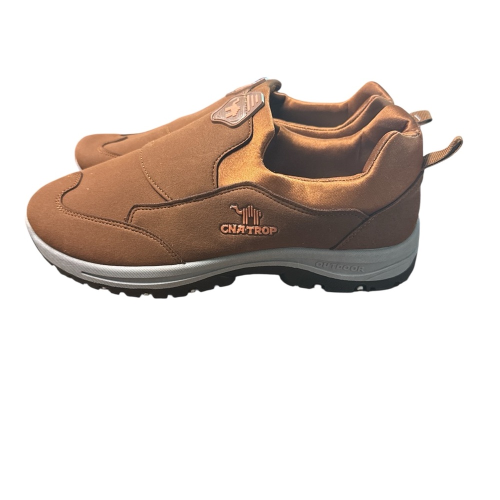 Canemon Mens Comfort Slip On Shoes Breathable Outdoor Size US 12 - BROWN